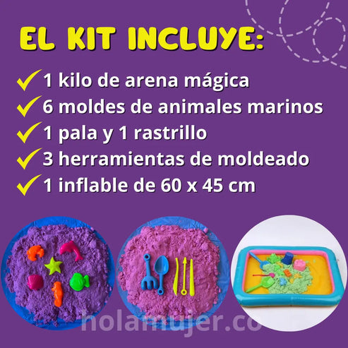 Kit Original de Arena Mágica Moldeable