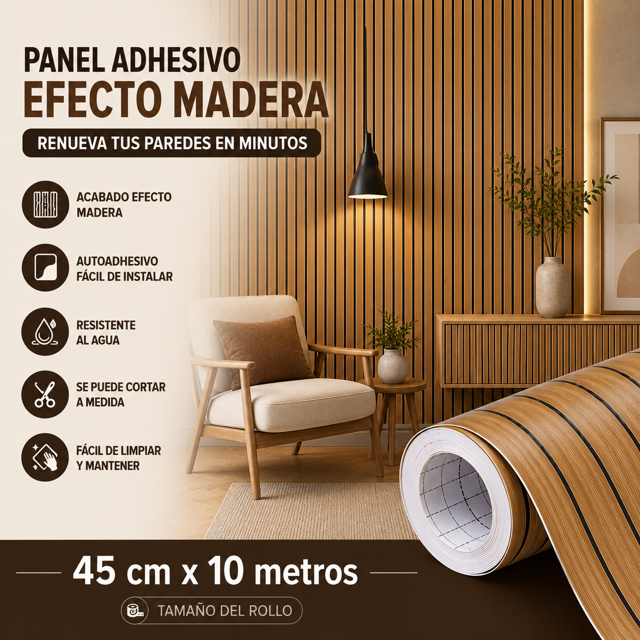 Adhesivo - Efeito ripado 3D