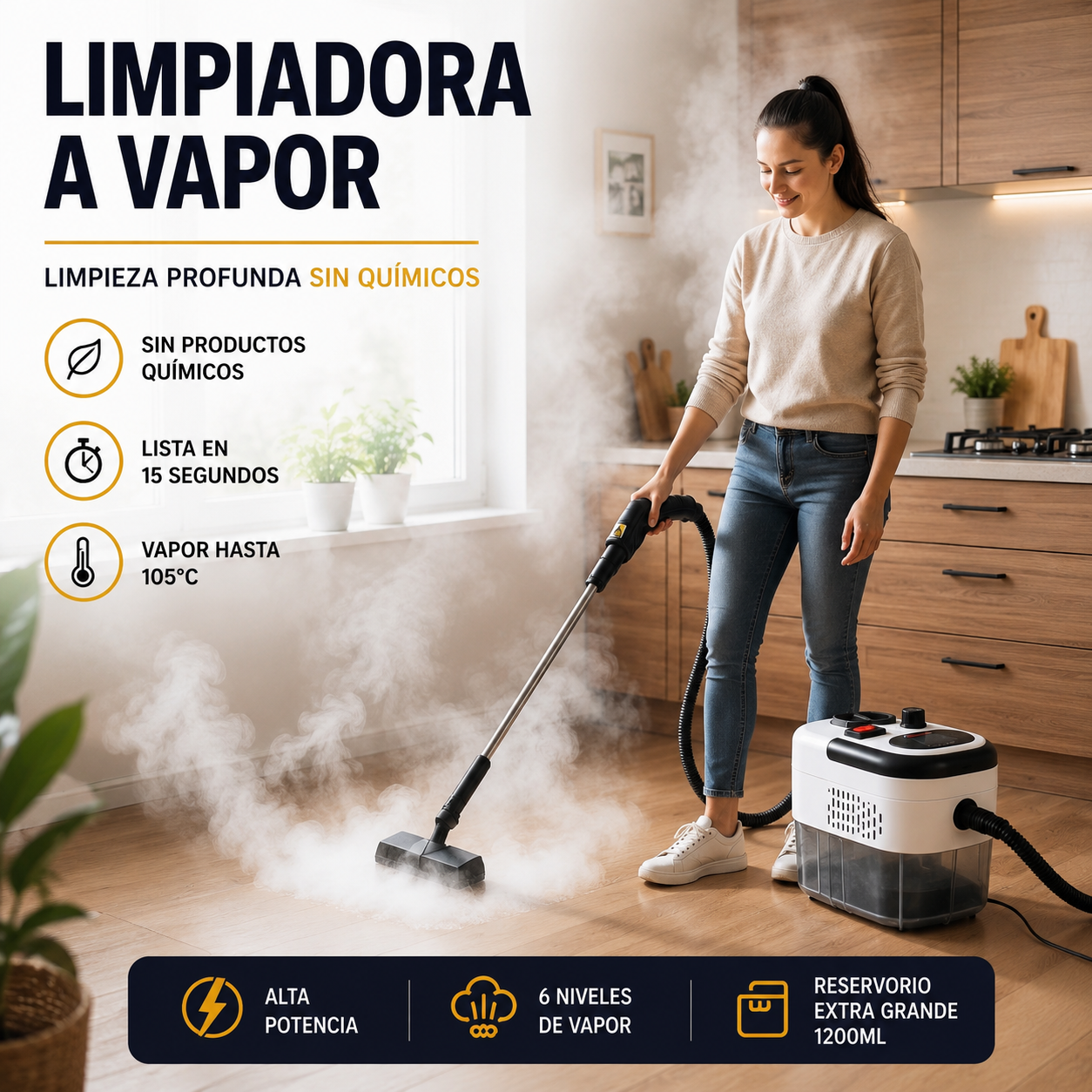 Limpiadora a Vapor 105°C
