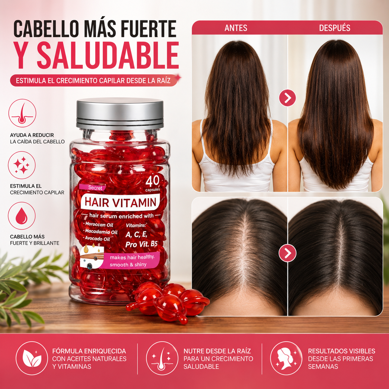 Hair Vitamin - Cápsulas Nutritivas para el Cabello